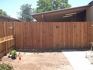 Redwood Dog Eared Fence 1