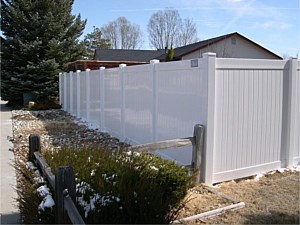 White Privacy Vinyl Fence
