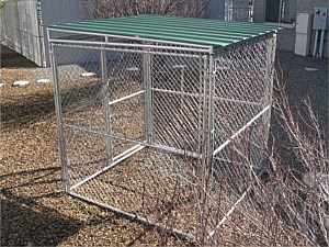 Dog Kennel with a Metal Roof