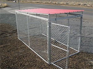 Dog Kennel with Metal Roof