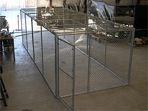 Dog Kennel- Custom long w/ a roof 2
