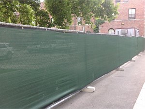 Temporary Fence with Shade Cloth 1