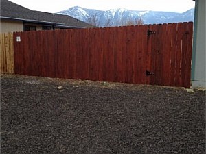 6ft tall Red Wood Stained Fence 2