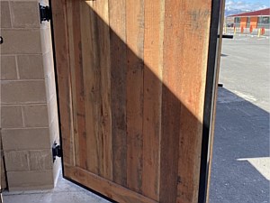 Custom Privacy Steel-frame Wood Double-drive Gate