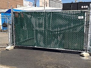 Slatted Rental Fence