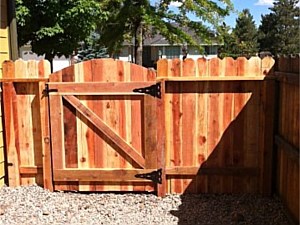 Arched Redwood Walk Gate