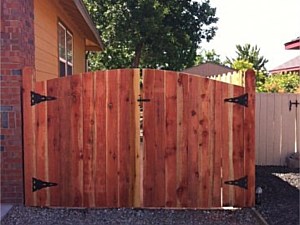 Arched Redwood Double Drive