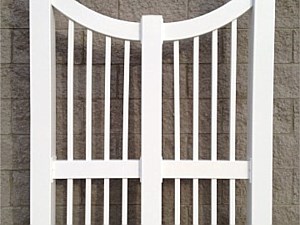 Custom Arched Vinyl Picket Walk Gate