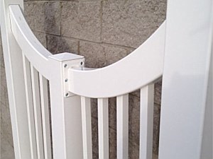 Custom Arched Vinyl Picket Walk Gate 2