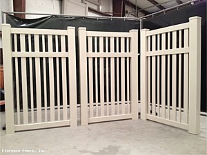 Semi-privacy Almond Vinyl Gates