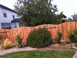 Arched Redwood Fence 1