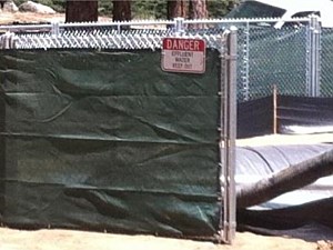 Chain Link Panels with Shade Cloth 1