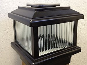 6" Black Solar Light