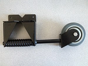 Spring loaded swivel wheel