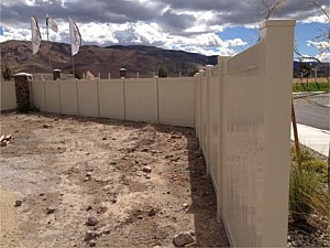 Privacy Tan Vinyl Fence 3