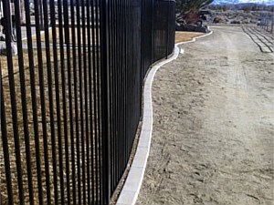 Custom Curved Regal Iron Fence