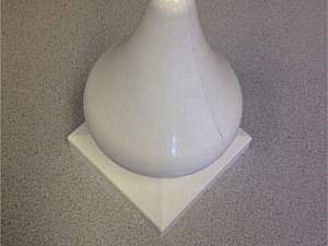 Vinyl Teardrop Post Cap