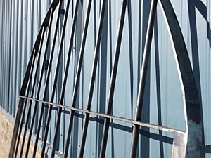 Arched Steel Frame Gate- Raw Steel 2