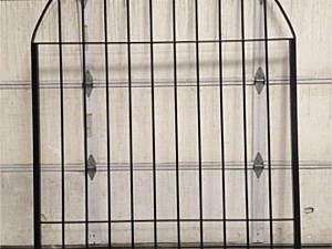 Arched Steel Frame Gate- Black Powder-Coated 1