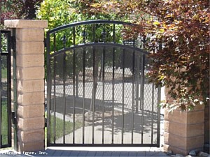 Iron Black Arched Walk Gate System