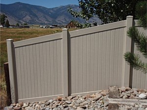 Privacy Almond Vinyl Fence