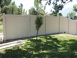 Privacy White Vinyl Fence