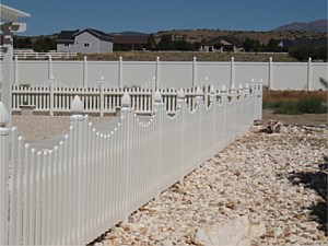 Scalloped Picket Vinyl Fence 2