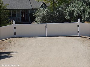 Privacy White Steel Frame Gate System