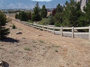 2rail Almond Vinyl Fence