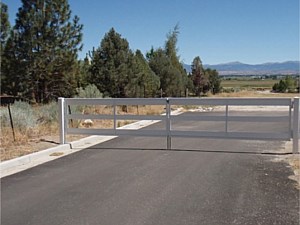3rail White Steel Frame Gate System