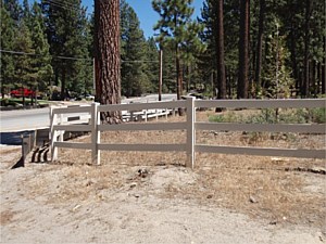 3rail Almond Vinyl Fence