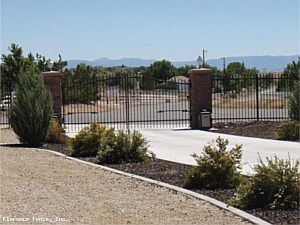 Iron Black Arched Double Drive Gate System 5