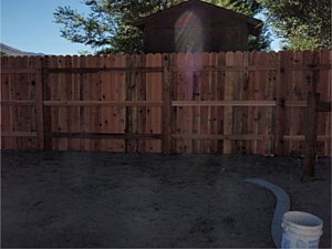 Redwood Dog Eared "Good Naighbor" Fence