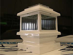 Solar Steel White 5in. Sq. Top Cap