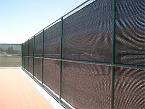 Vinyl Coated Chain Link with Shade Cloth 2
