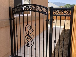 Arched Gate with Scroll Work 1