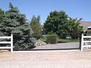 Iron Black Automated Slide Gate System