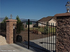 Iron Black Arched Double Drive Gate System 2