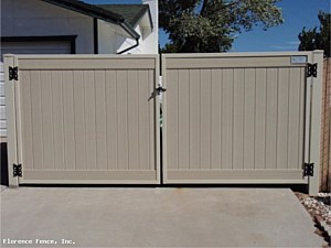 Privacy Almond Steel Frame Gate System