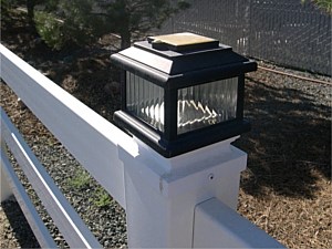 Solar Steel Black 5in Sq. Top Cap